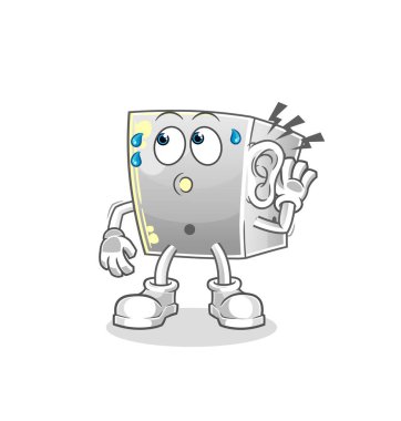 zar dinleme vektörü. çizgi film karakteri