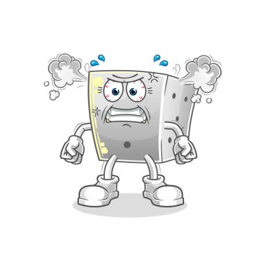 Zar çok kızgın bir maskot. çizgi film vektörü