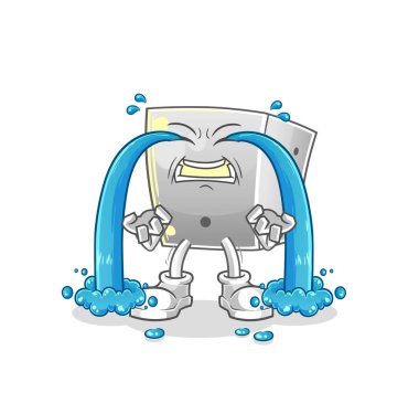 Zar ağlayan illüstrasyon karakter vektörü