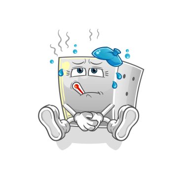 Zar hastası vektör. çizgi film karakteri