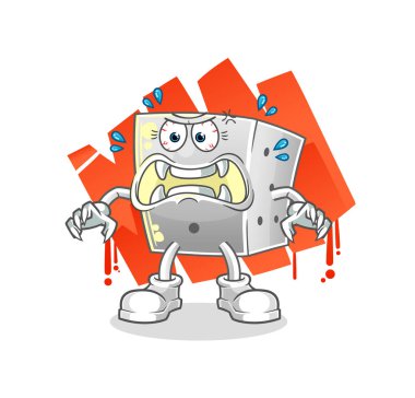 zar canavarı vektörü. çizgi film karakteri