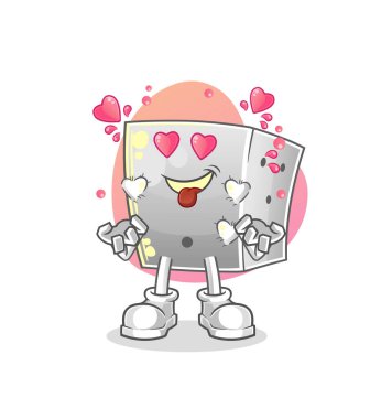 Zar düşüşü aşk vektörü. çizgi film karakteri