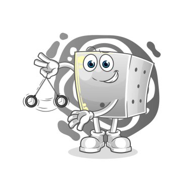 zar hipnotize edici çizgi film. çizgi film maskotu vektörü