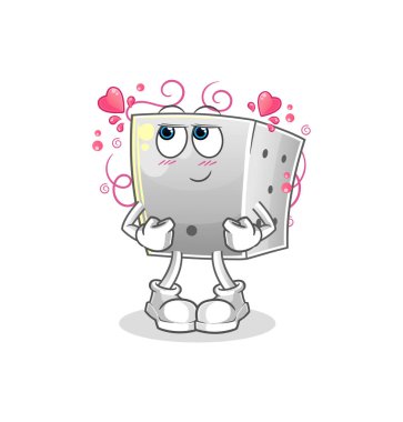 zar utangaç vektör. çizgi film karakteri