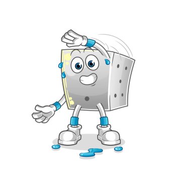 zar germe karakteri. çizgi film maskotu vektörü