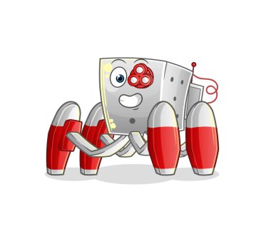 zar gelecekteki robot vektörü. çizgi film karakteri