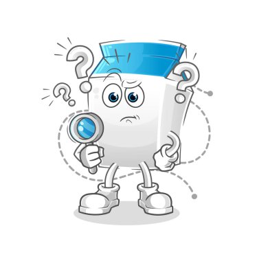 Süt arama illüstrasyonu. karakter vektörü