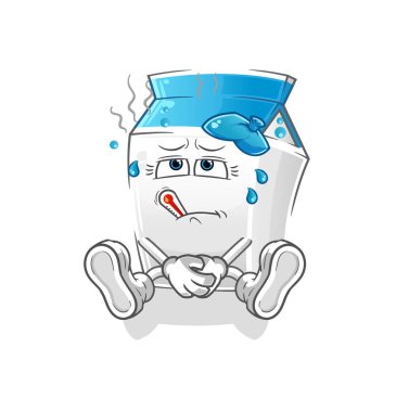 Süt hastalığı taşıyıcısı. çizgi film karakteri