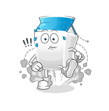 Süt üreten illüstrasyon karakter vektörü
