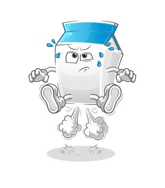 Süt osuruğu atlama illüstrasyonu. karakter vektörü