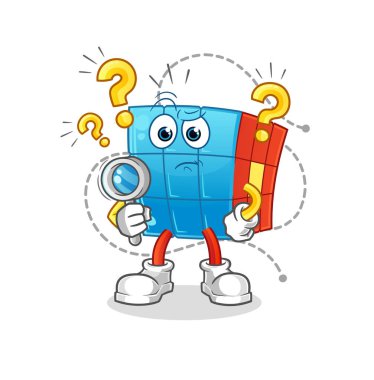 Rubik Küpü resim arıyor. karakter vektörü