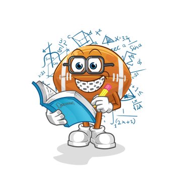 Ragbi topu manyağı çizgi filmi. çizgi film maskotu vektörü