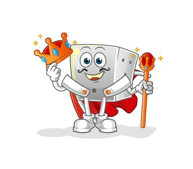 zar kralı vektörü. çizgi film karakteri