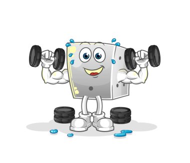 zar ağırlık çalışması illüstrasyonu. karakter vektörü