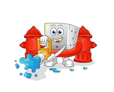 zar itfaiyecisi vektörü. çizgi film karakteri