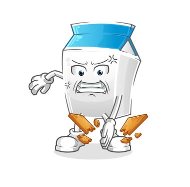 Süt maskotu. çizgi film vektörü