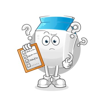 Süt takvimi vektörü. çizgi film karakteri