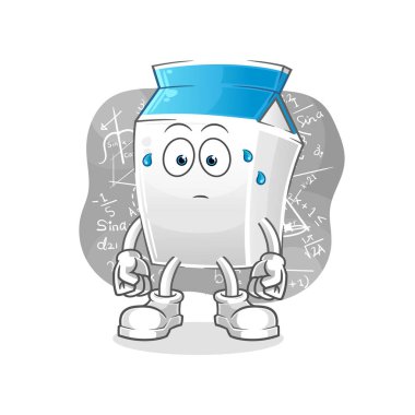 Sert düşünen bir vektör. çizgi film karakteri