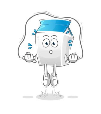 İp atlama egzersizi. karakter vektörü