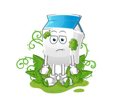 Süt uzun zamandır maskotluk yapıyor. çizgi film vektörü