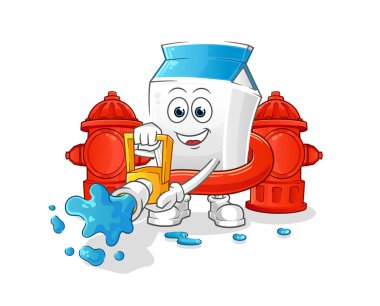 İtfaiyeci vektörü. çizgi film karakteri