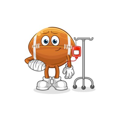 IV illüstrasyonunda ragbi topu tutması. karakter vektörü