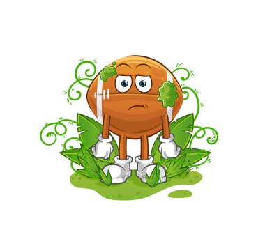 Ragbi topu uzun zamandır maskotluk yapıyor. çizgi film vektörü