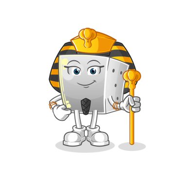 zar eski Mısır çizgi filmi. çizgi film maskotu vektörü