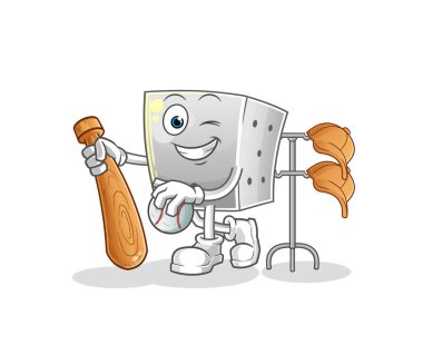 Maskotluk yapan zarlar. çizgi film vektörü