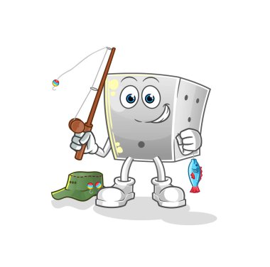 Zar balıkçısı illüstrasyonu. karakter vektörü