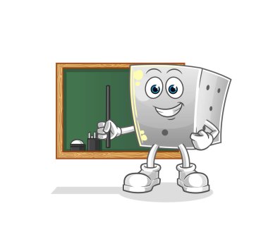 zar öğretmeni vektörü. çizgi film karakteri