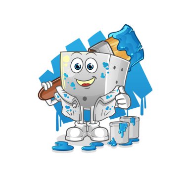 Zar ressamı çizimi. karakter vektörü