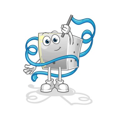 Zar Ritmik Jimnastik Maskotu. çizgi film vektörü