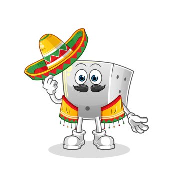 zar Meksika kültürü ve bayrağı. çizgi film maskotu vektörü