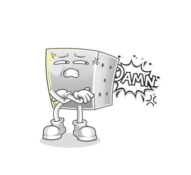 dice very pissed off illustration. character vector