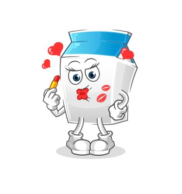 Süt maskotu. çizgi film vektörü