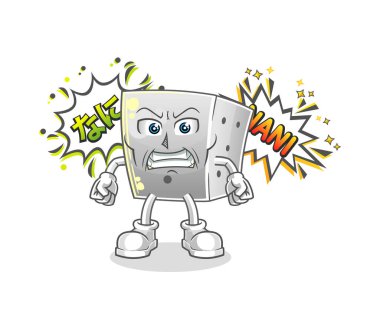 zar anime kızgın vektör. çizgi film karakteri