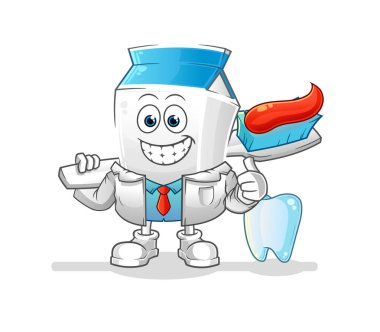 Süt dişçisi çizimi. karakter vektörü