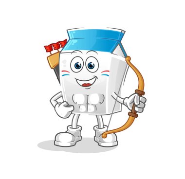 Sütlü Amerikan kabilesi. çizgi film maskotu vektörü