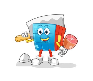 Rubik Küp Kasabı illüstrasyonu. karakter vektörü