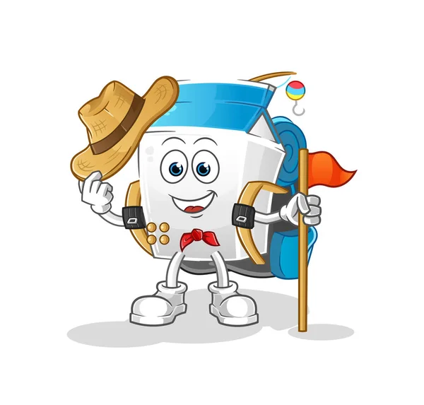 Milk Scout Vector Cartoon Character — Stock Vector