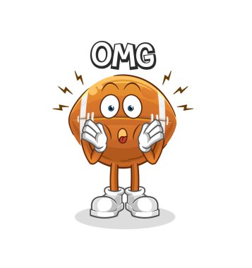 Rugby topu. Aman Tanrım. çizgi film karakteri