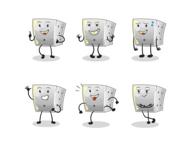 Zar mutlu set karakteri. çizgi film maskotu vektörü