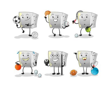 zar sporu karakterini belirler. çizgi film maskotu vektörü