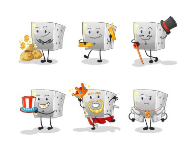 Zar zengini. çizgi film maskotu vektörü