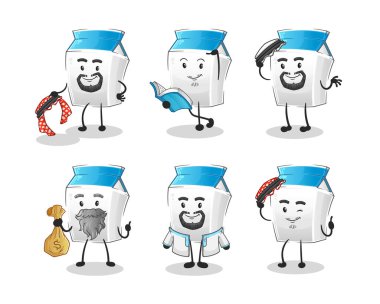 Süt Arap karakteri. çizgi film maskotu vektörü
