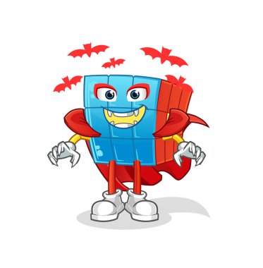 Rubik 'in Küp Drakula illüstrasyonu. karakter vektörü