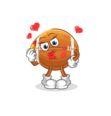 Ragbi topu maskot oldu. çizgi film vektörü