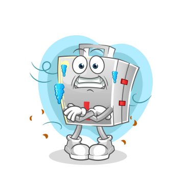 İlk yardım kiti soğuk resimleme. karakter vektörü