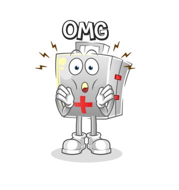 İlk yardım çantası. Aman Tanrım. çizgi film karakteri